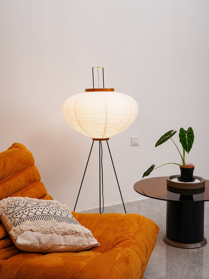 Akari Vloerlamp Mulberypapier Metaal Japanse Stijl Woonkamer