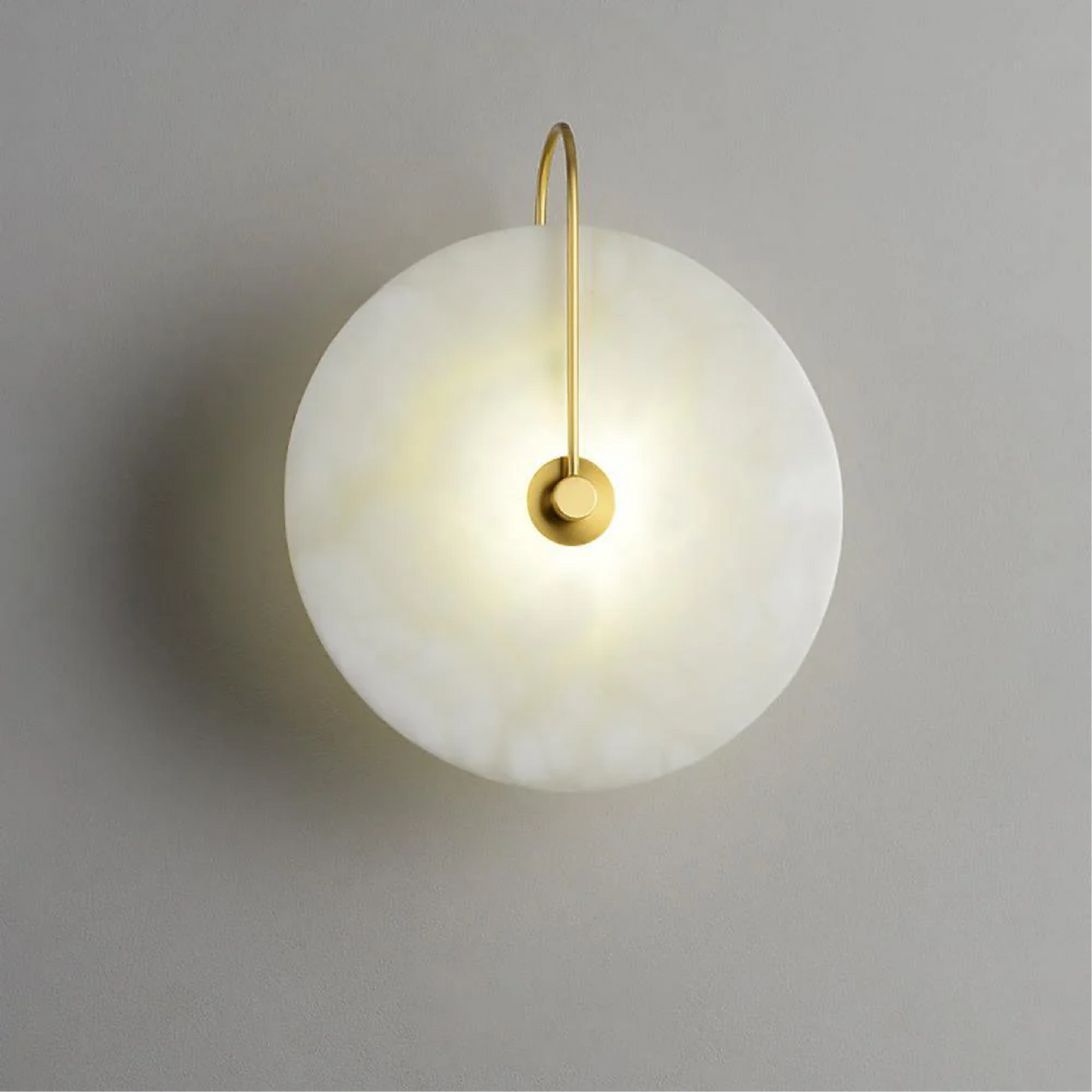 Alab marmeren LED wandlamp albast rond goud wandverlichting slaapkamer hal modern design sfeerverlichting