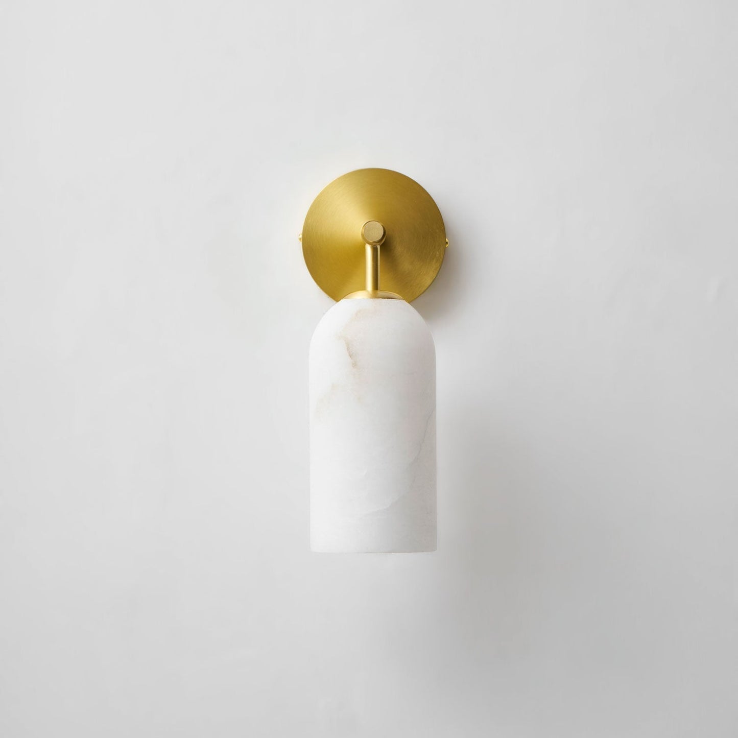Albast Wandlamp Cilindervorm Minimalistisch Gouden Armatuur Warme Gloed Verlichting