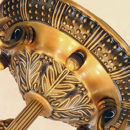 Alabaster Kom Plafondlamp – Antique Brass Montuur – 4, 5 of 6 Lichtpunten – Natuursteen Halfronde Kroonluchter voor Eetkamer Woonkamer Entree