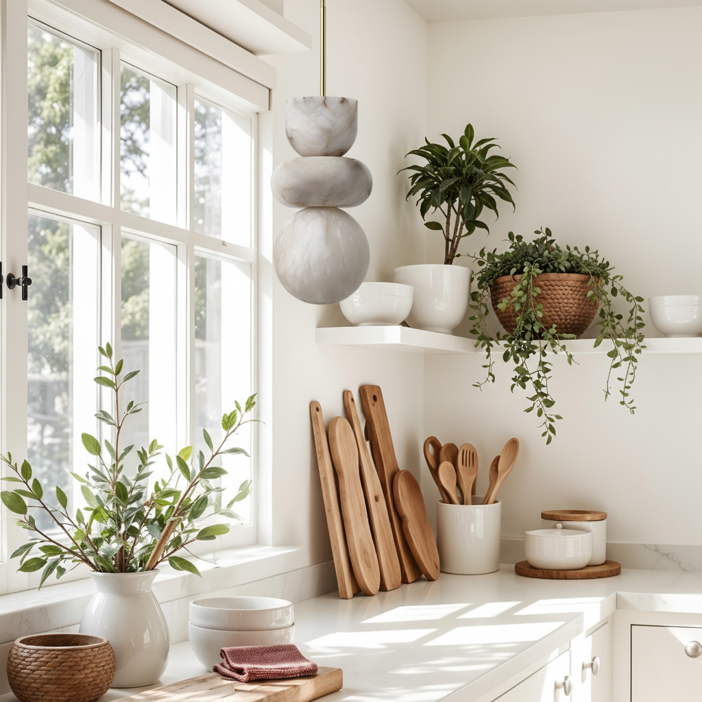 Alabaster Hanglamp met Messing Armatuur en Geïntegreerde LED – Luxe Natuurstenen Design Verlichting