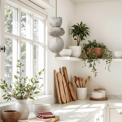 Alabaster Hanglamp met Messing Armatuur en Geïntegreerde LED – Luxe Natuurstenen Design Verlichting