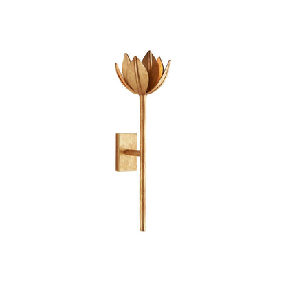 Design Wandlamp met Bloemvorm in Messing en Gips – Artistieke Wandverlichting Geïnspireerd op Giacometti voor Woonkamer en Hal