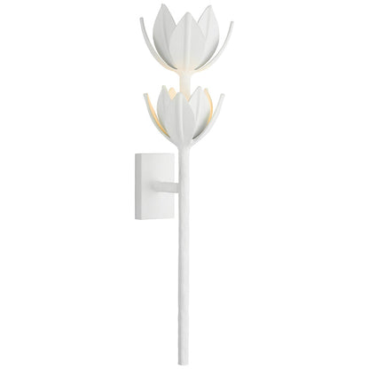 Design Wandlamp met Bloemvorm in Messing en Gips – Artistieke Wandverlichting Geïnspireerd op Giacometti voor Woonkamer en Hal
