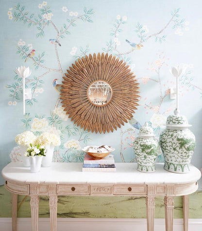 Design Wandlamp met Bloemvorm in Messing en Gips – Artistieke Wandverlichting Geïnspireerd op Giacometti voor Woonkamer en Hal
