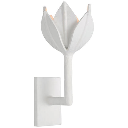 Design Wandlamp met Bloemvorm in Messing en Gips – Artistieke Wandverlichting Geïnspireerd op Giacometti voor Woonkamer en Hal