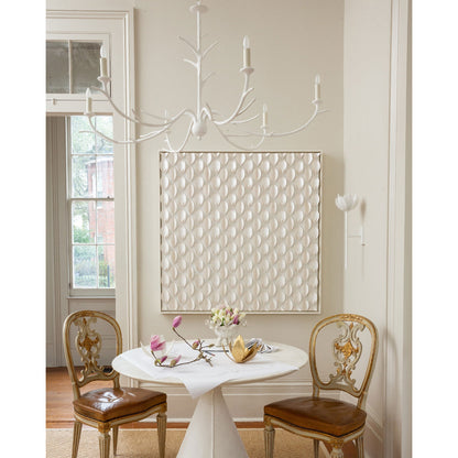 Design Wandlamp met Bloemvorm in Messing en Gips – Artistieke Wandverlichting Geïnspireerd op Giacometti voor Woonkamer en Hal