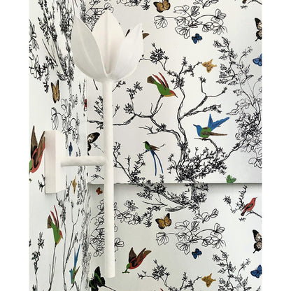 Design Wandlamp met Bloemvorm in Messing en Gips – Artistieke Wandverlichting Geïnspireerd op Giacometti voor Woonkamer en Hal