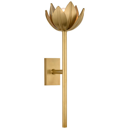 Design Wandlamp met Bloemvorm in Messing en Gips – Artistieke Wandverlichting Geïnspireerd op Giacometti voor Woonkamer en Hal