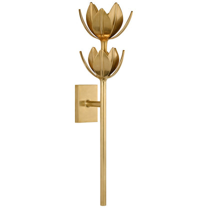 Design Wandlamp met Bloemvorm in Messing en Gips – Artistieke Wandverlichting Geïnspireerd op Giacometti voor Woonkamer en Hal