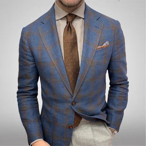 Blazer Slim Fit Ademend voor Mannen - StudioMarella