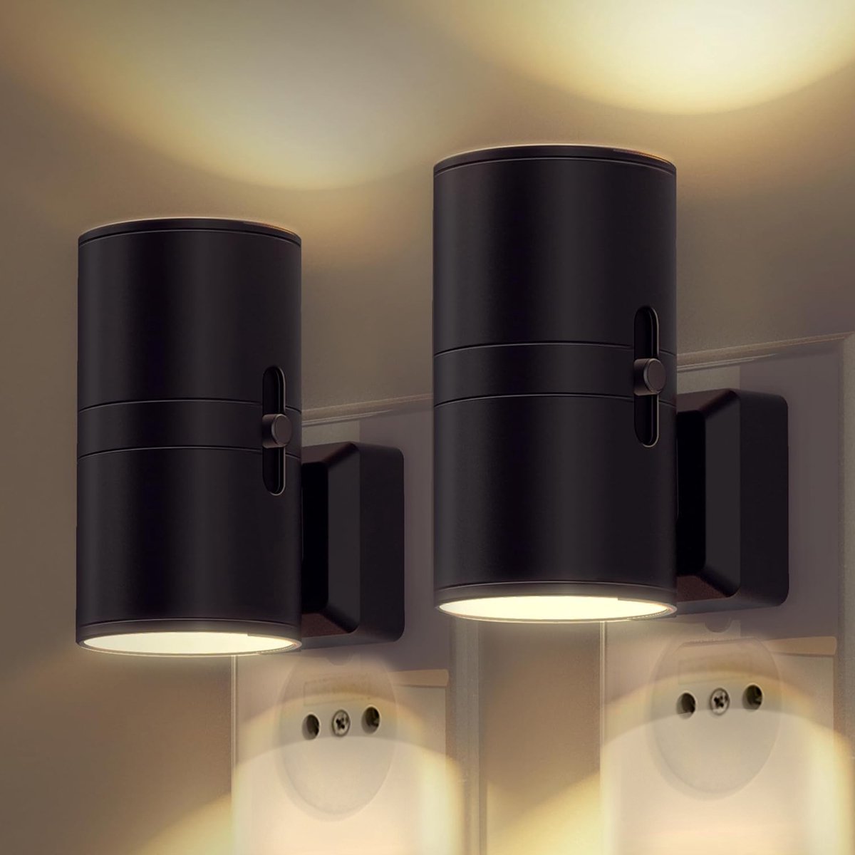 Wandlamp Stopcontact LED Dimbaar Dag Nacht Sensor 10W Warm Licht Slaapkamer Hal