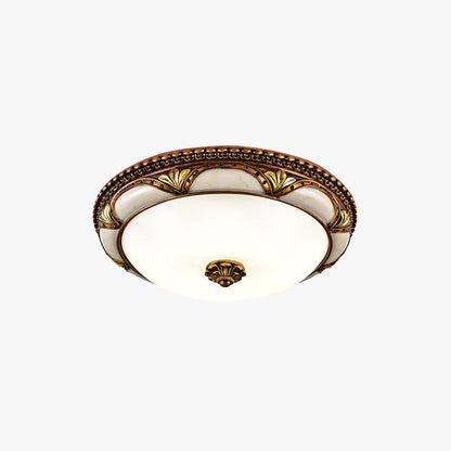 Retro Plafondlamp Hars Glas Vintage Messing Slaapkamer Gang LED 3 Lichtkleuren
