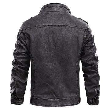 Leren Jack Zwart Heren Stoer en Stijlvol Design