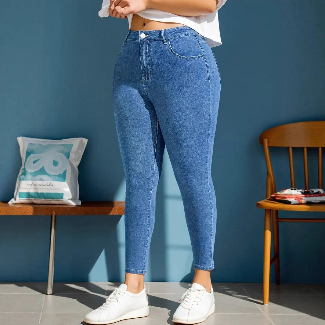 Modieuze Jeans voor Vrouw Slim Fit Stijl