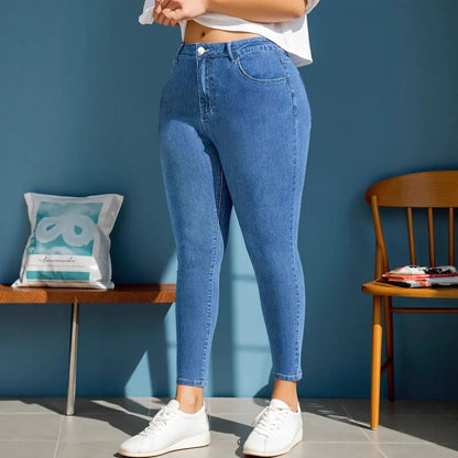 Modieuze Jeans voor Vrouw Slim Fit Stijl