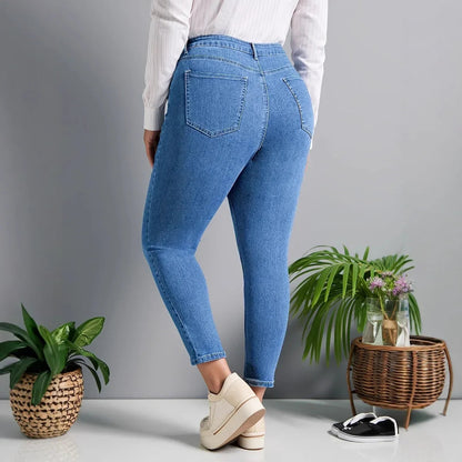 Modieuze Jeans voor Vrouw Slim Fit Stijl
