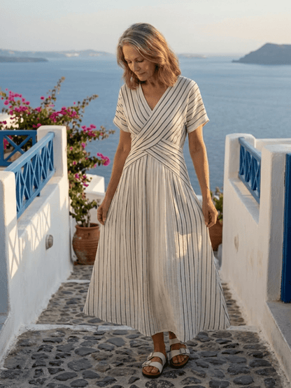 Alice | Elegante midi-jurk voor dames met korte mouwen 1