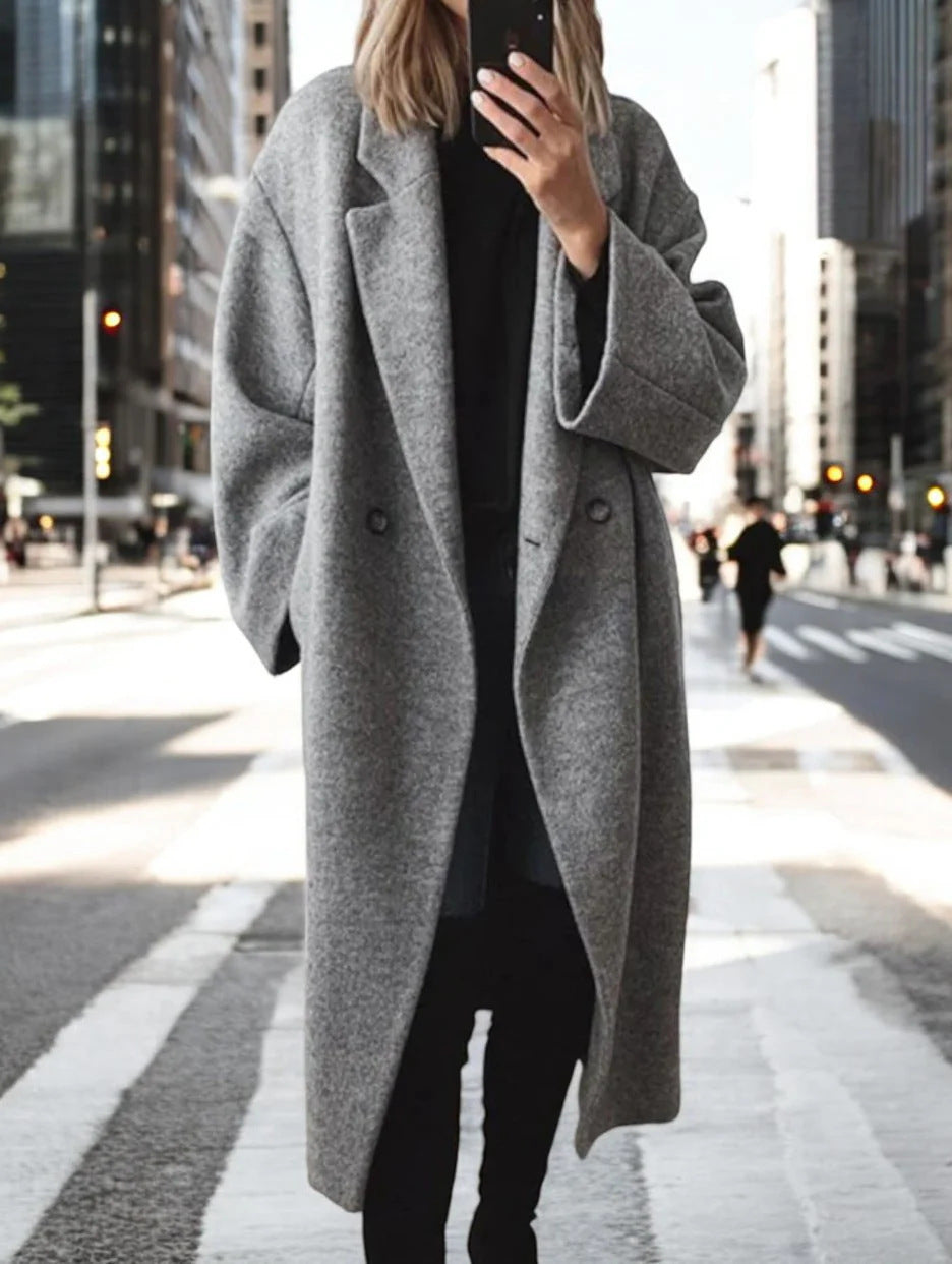 Aline | Dames Jas Winter – Zwart, Oversized & Elegant 6