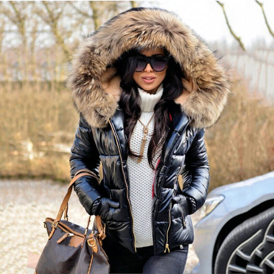 Dames Jas met Imitatiebont Capuchon Warm en Stijlvol - StudioMarella