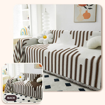 Chenille Bankhoes Tweezijdig Krasbestendig Beschermhoes voor Bank Universeel Sofaovertrek Woondecoratie