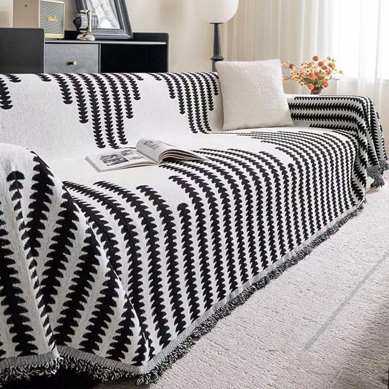 Chenille Bankhoes Tweezijdig Krasbestendig Beschermhoes voor Bank Universeel Sofaovertrek Woondecoratie