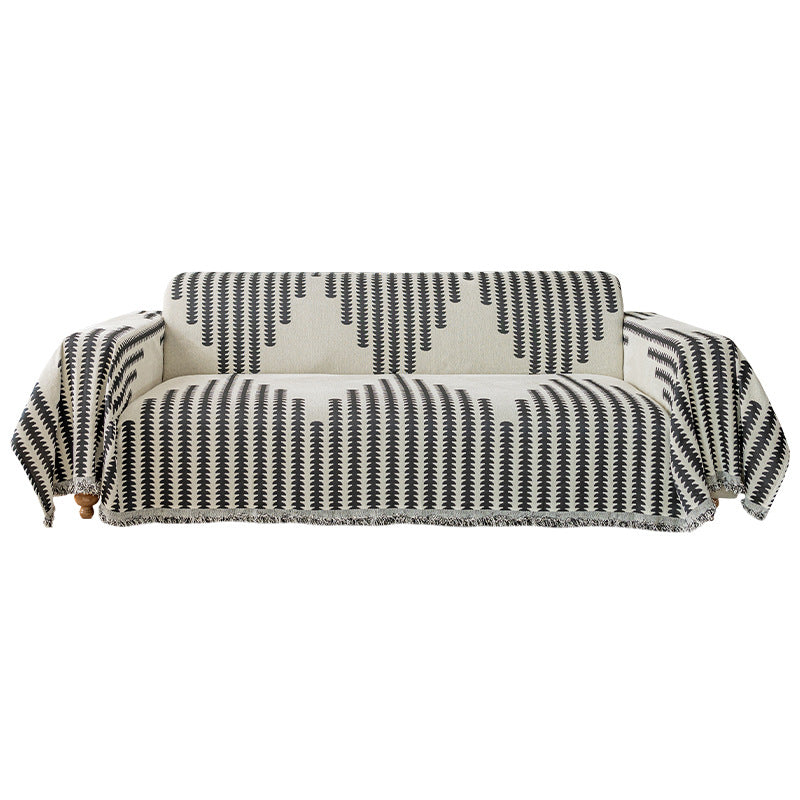 Chenille Bankhoes Tweezijdig Krasbestendig Beschermhoes voor Bank Universeel Sofaovertrek Woondecoratie