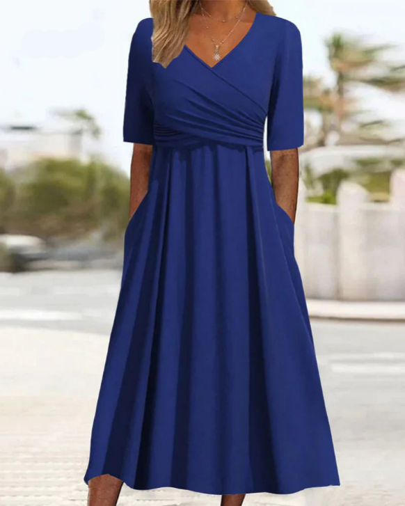 Vrouwelijke Zomerjurk Korte Mouwen Elegante Stijl - StudioMarella