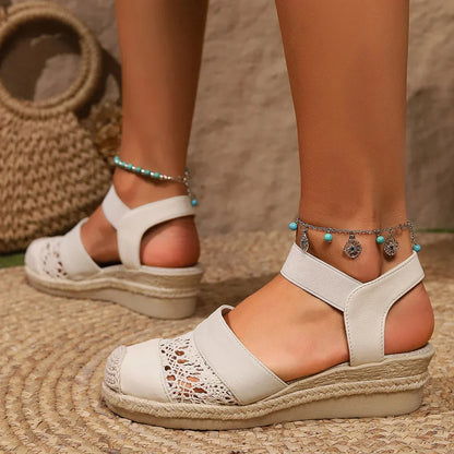 Dames Hak Sandalen Comfortabel Gesloten Teen