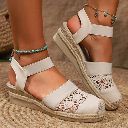Dames Hak Sandalen Comfortabel Gesloten Teen