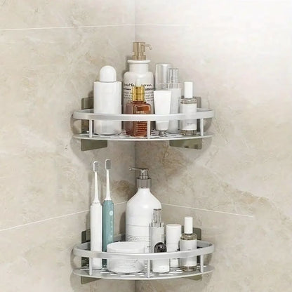 Aluminium Doucheplank met Gebogen Ontwerp – Zelfklevende Wandmontage voor Shampoo en Douchegels