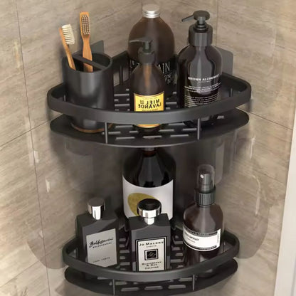 Hoek Douche Rek Zonder Boren – Aluminium Badkamer Doucherek met Afvoer & Roestvrije Coating
