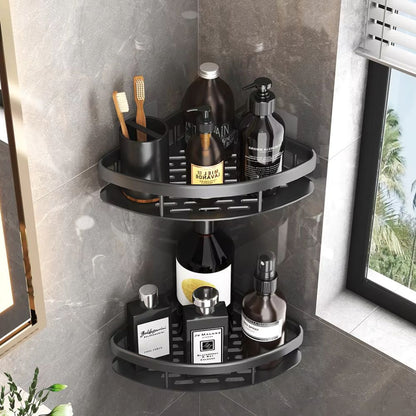 Aluminium Doucheplank met Gebogen Ontwerp – Zelfklevende Wandmontage voor Shampoo en Douchegels