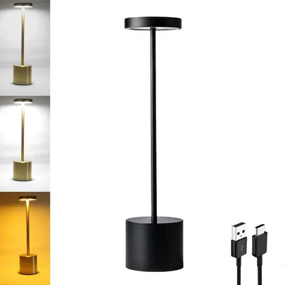 Draadloze Oplaadbare Tafellamp | Dimbaar | Waterdicht | Touch Bediening | Design Verlichting voor Huis, Tuin & Buiten | Draagbaar LED Lamp