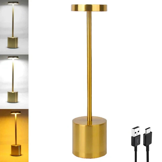Draadloze Oplaadbare Tafellamp | Dimbaar | Waterdicht | Touch Bediening | Design Verlichting voor Huis, Tuin & Buiten | Draagbaar LED Lamp