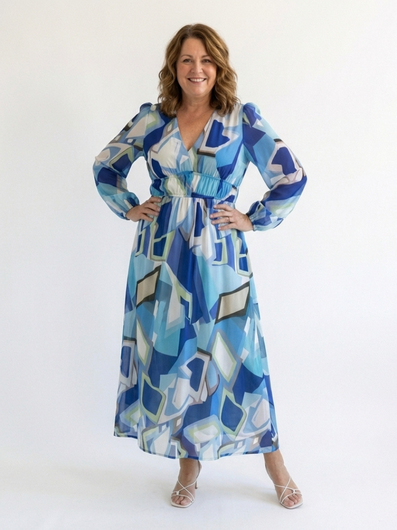 Aly Dames Maxi Jurk | Bloemenprint, Lange Mouwen, Lichtgewicht 8