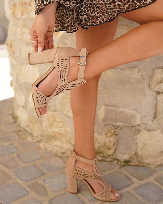 Sandalen met Blokhak en Open Teen voor Dames - StudioMarella