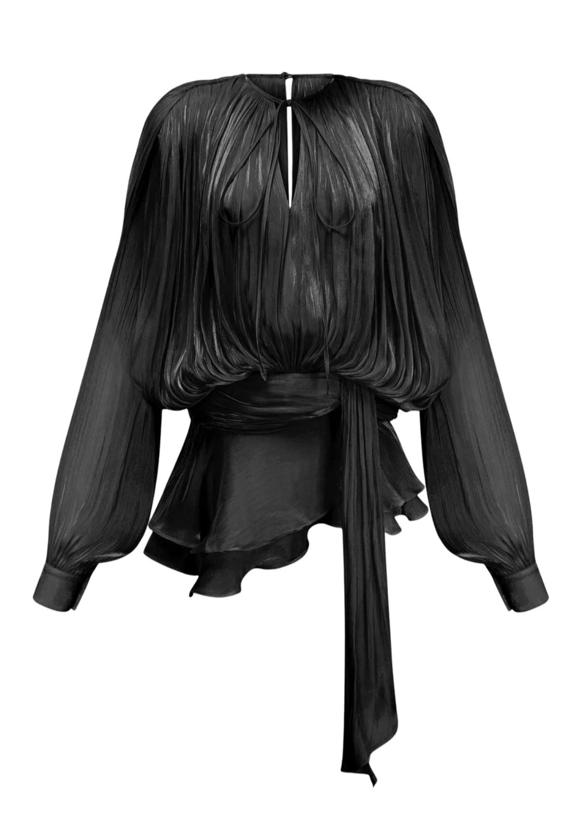 Zwarte Mini Jurk Geplisseerd Elegant Kort