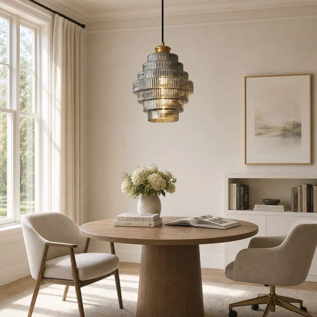Glazen Hanglamp Gestreept Gekleurd Glas Flesmodel Scandinavische Verlichting voor Eetkamer Woonkamer Keukeneiland