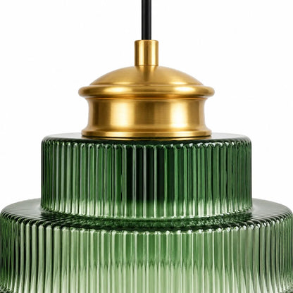 Glazen Hanglamp Gestreept Gekleurd Glas Flesmodel Scandinavische Verlichting voor Eetkamer Woonkamer Keukeneiland
