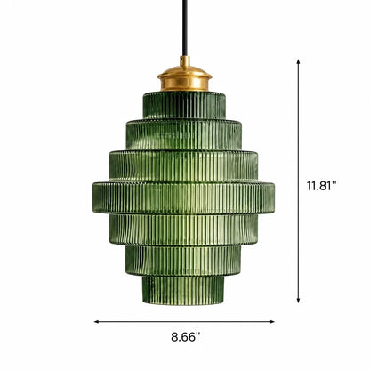 Glazen Hanglamp Gestreept Gekleurd Glas Flesmodel Scandinavische Verlichting voor Eetkamer Woonkamer Keukeneiland