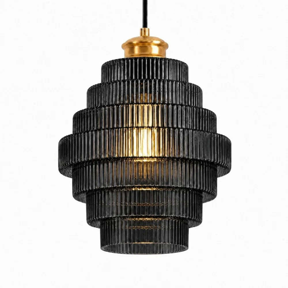 Glazen Hanglamp Gestreept Gekleurd Glas Flesmodel Scandinavische Verlichting voor Eetkamer Woonkamer Keukeneiland