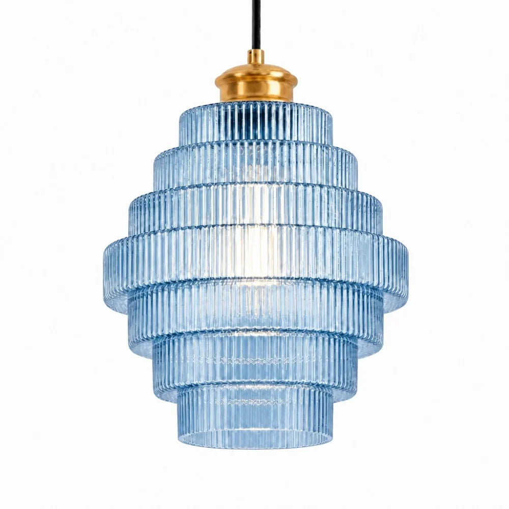 Glazen Hanglamp Gestreept Gekleurd Glas Flesmodel Scandinavische Verlichting voor Eetkamer Woonkamer Keukeneiland
