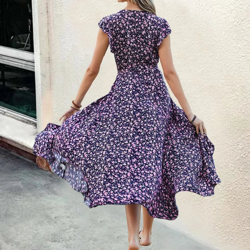 Jurk met Bloemenprint Zomerjurk Vrouw