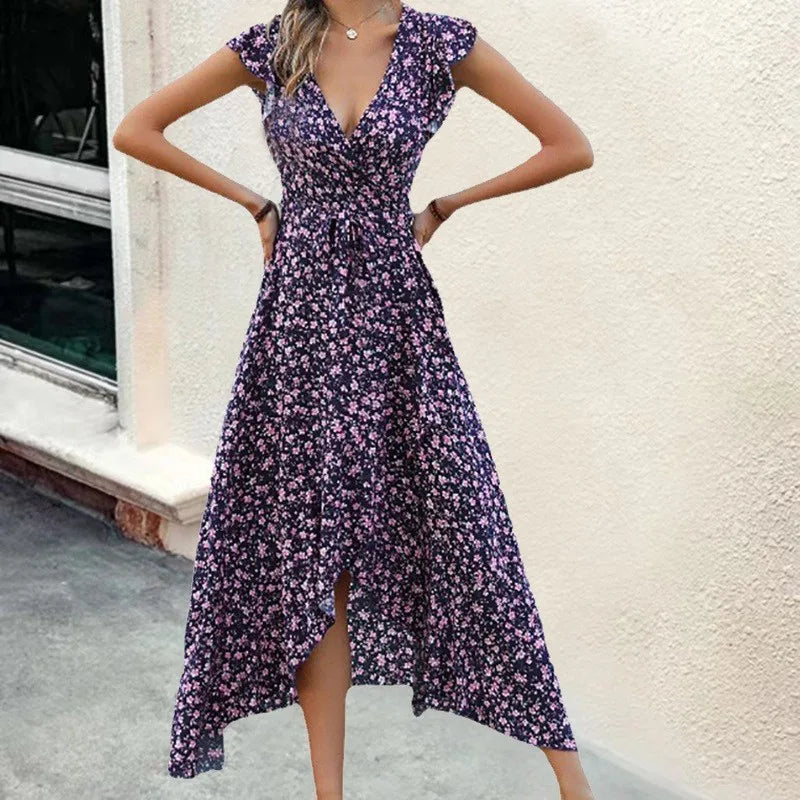 Jurk met Bloemenprint Zomerjurk Vrouw