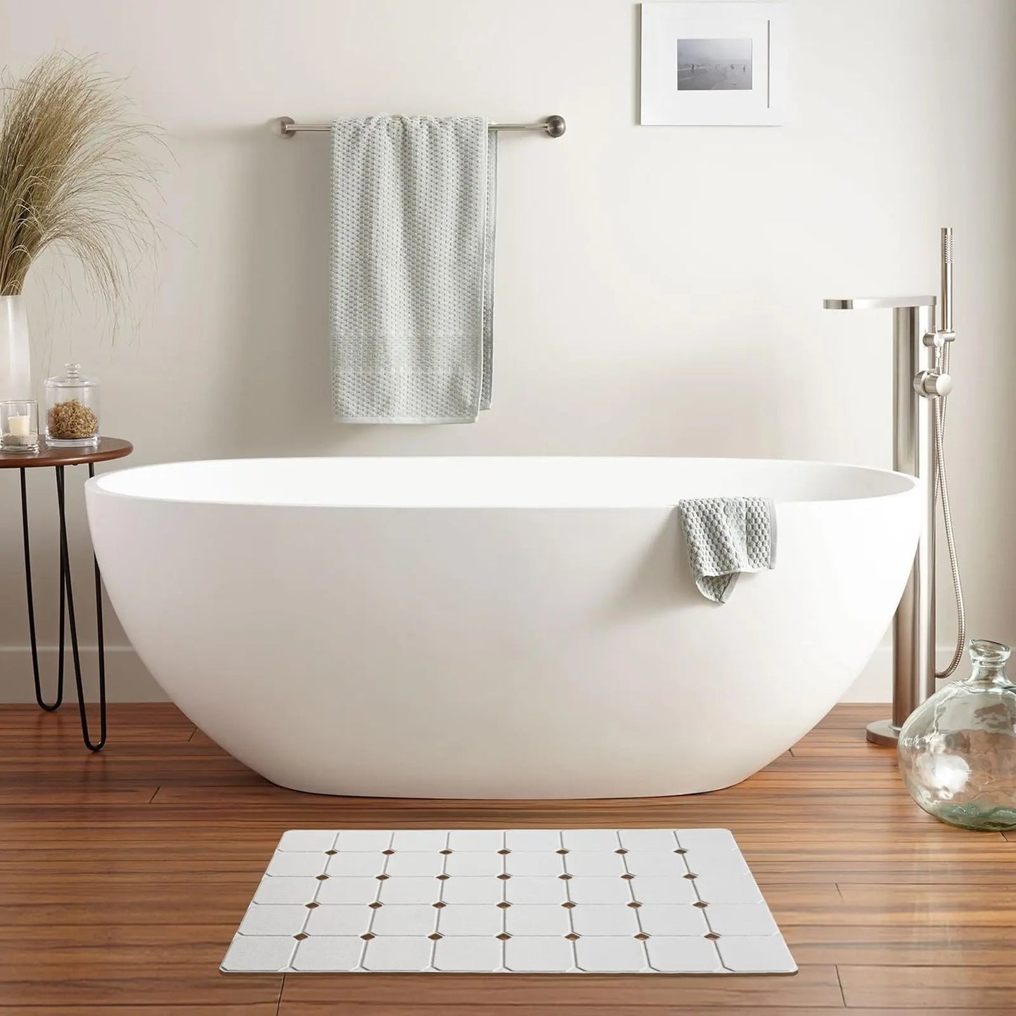 Opvouwbare Antislip Badmat met Zuignappen Siliconen Badkamermat Douche en Bad
