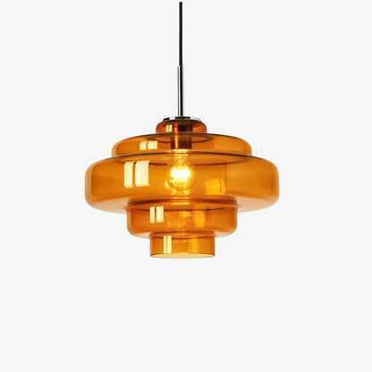 Gekleurde Glazen Hanglamp met Verstelbare Ophanging – Moderne Lichtpunt voor Eetkamer Keuken Woonkamer