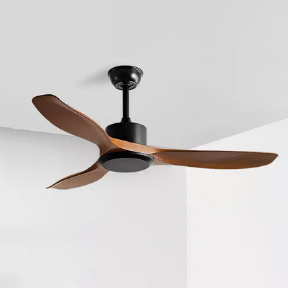 Minimalistische Plafondventilator Hout 106-132cm Met Afstandsbediening 5 Snelheden Omkeerbaar Koper Motor AC 110-240V