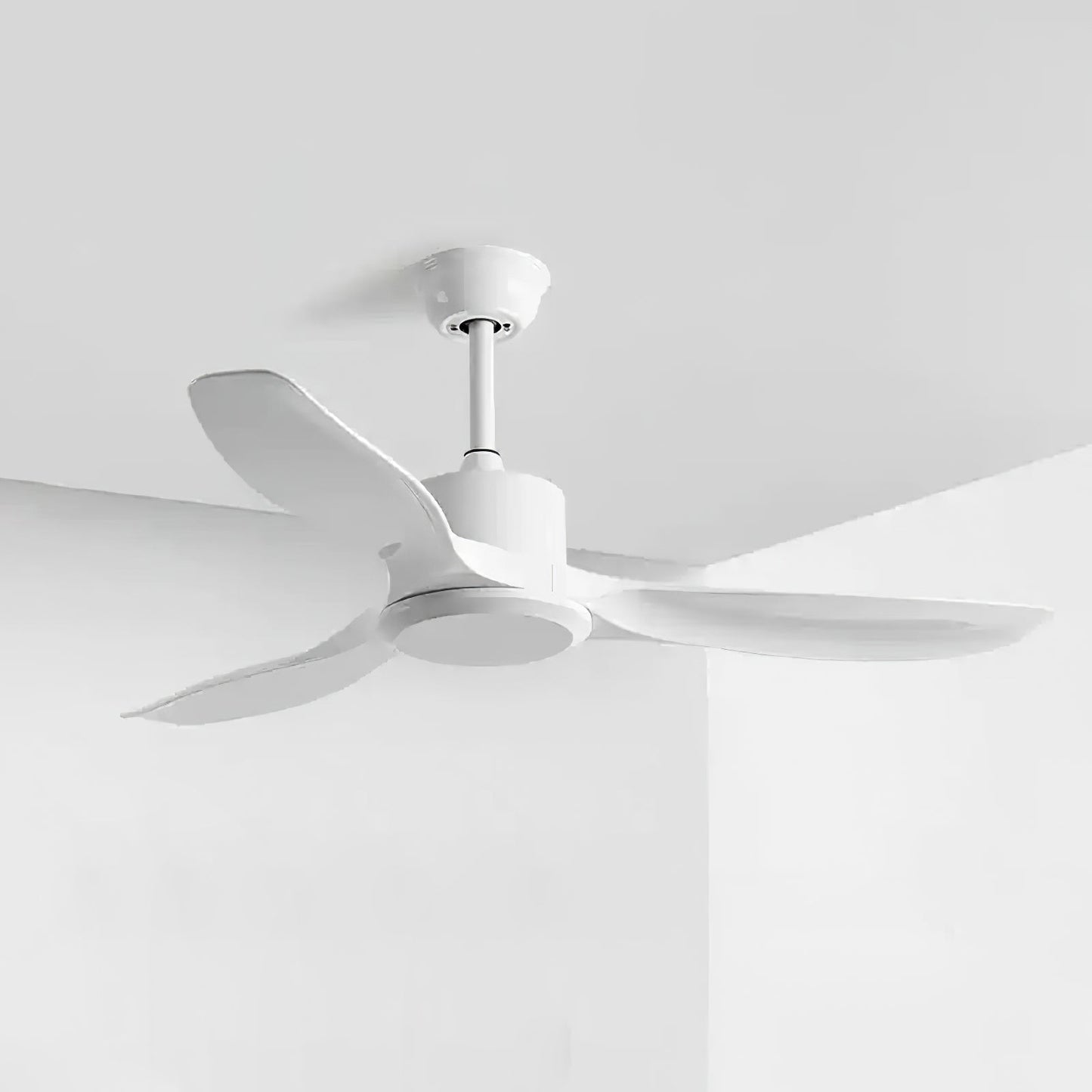 Minimalistische Plafondventilator Hout 106-132cm Met Afstandsbediening 5 Snelheden Omkeerbaar Koper Motor AC 110-240V