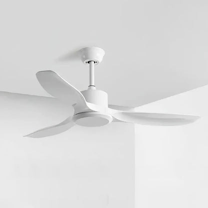 Minimalistische Plafondventilator Hout 106-132cm Met Afstandsbediening 5 Snelheden Omkeerbaar Koper Motor AC 110-240V